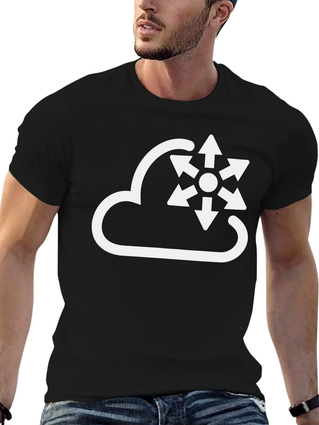 Cloud Data Flow Black T-Shirt