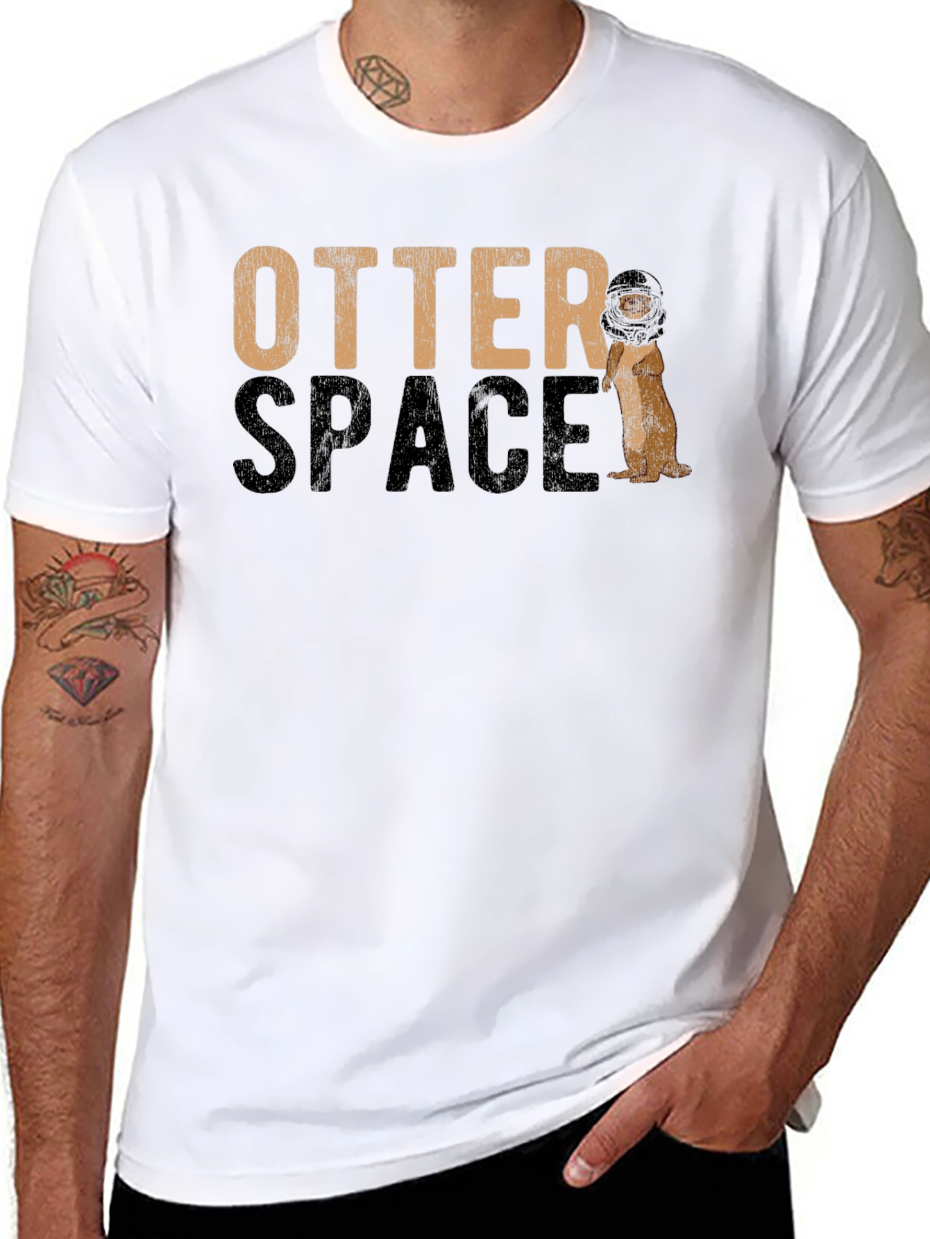 Otter Space Graphic Print Tee