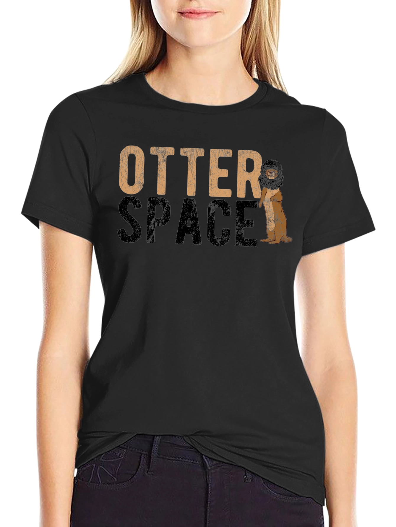 Otter Space Graphic Print Tee