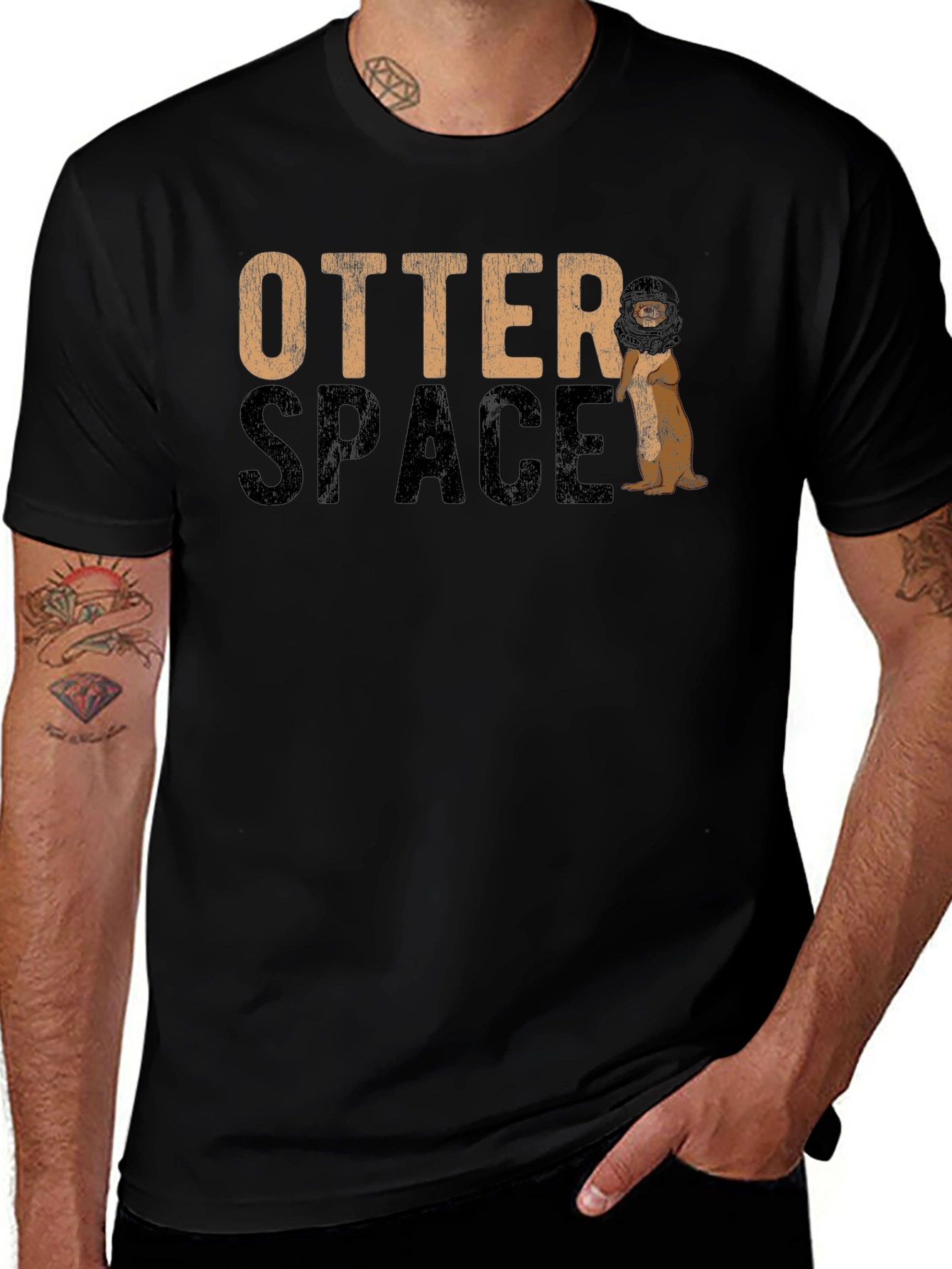 Otter Space Graphic Print Tee