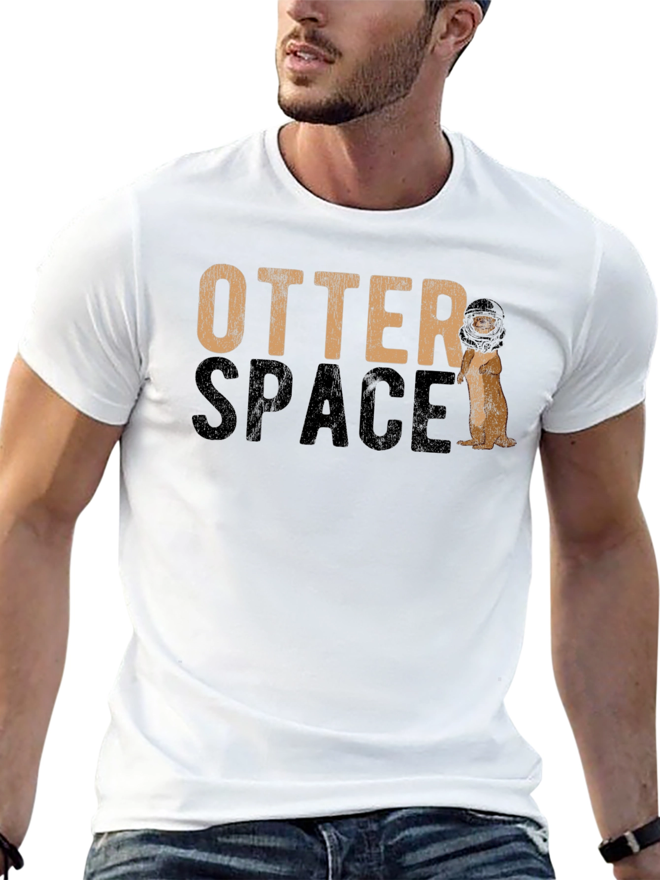 Otter Space Graphic Print Tee