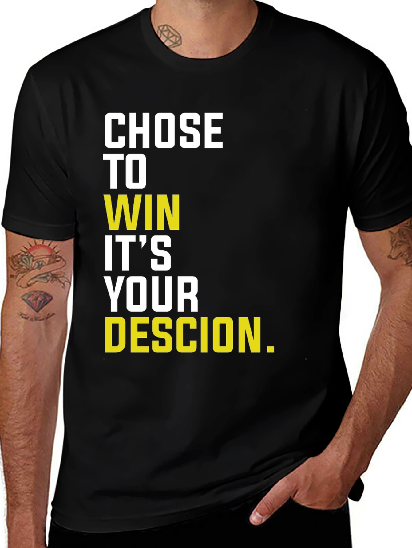 Motivational Chose to Win Graphic T-Shirt
