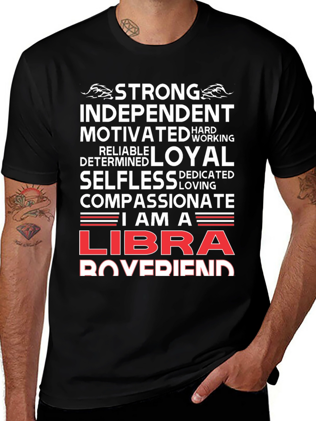 Strong Libra Boyfriend T-Shirt