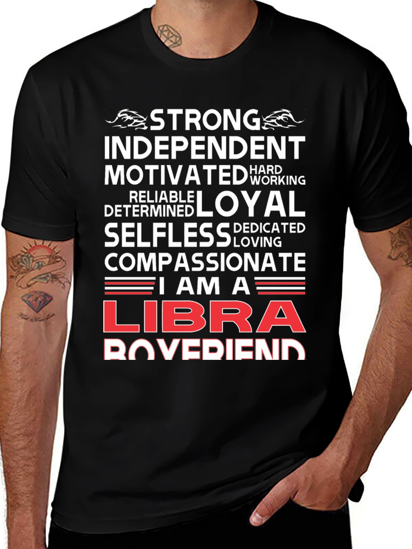 Strong Libra Boyfriend T-Shirt