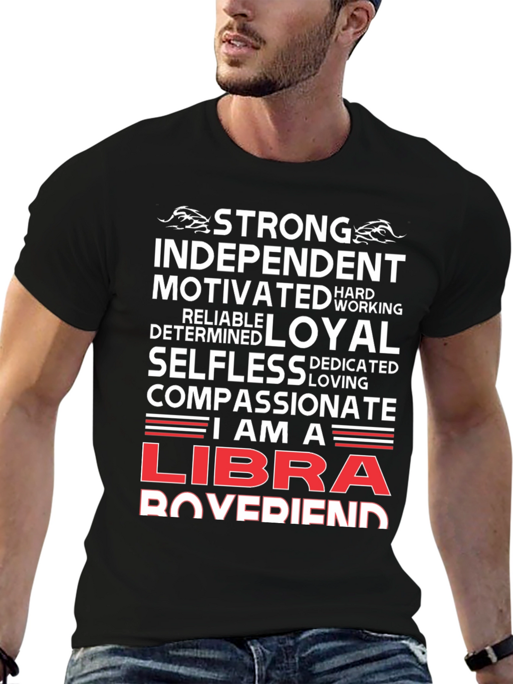 Strong Libra Boyfriend T-Shirt