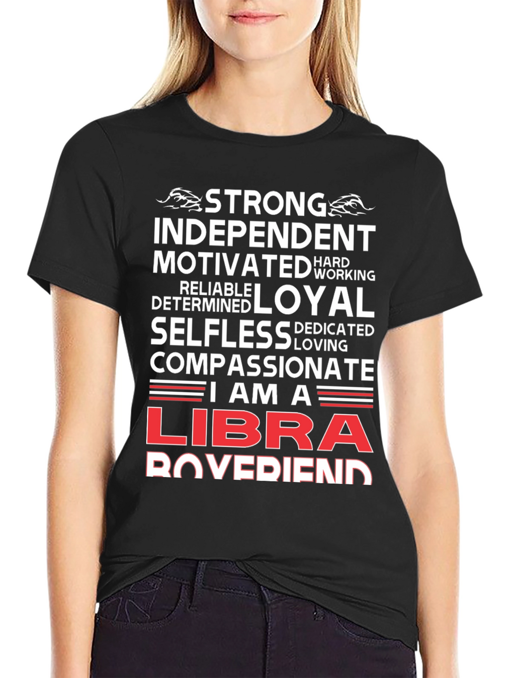 Strong Libra Boyfriend T-Shirt
