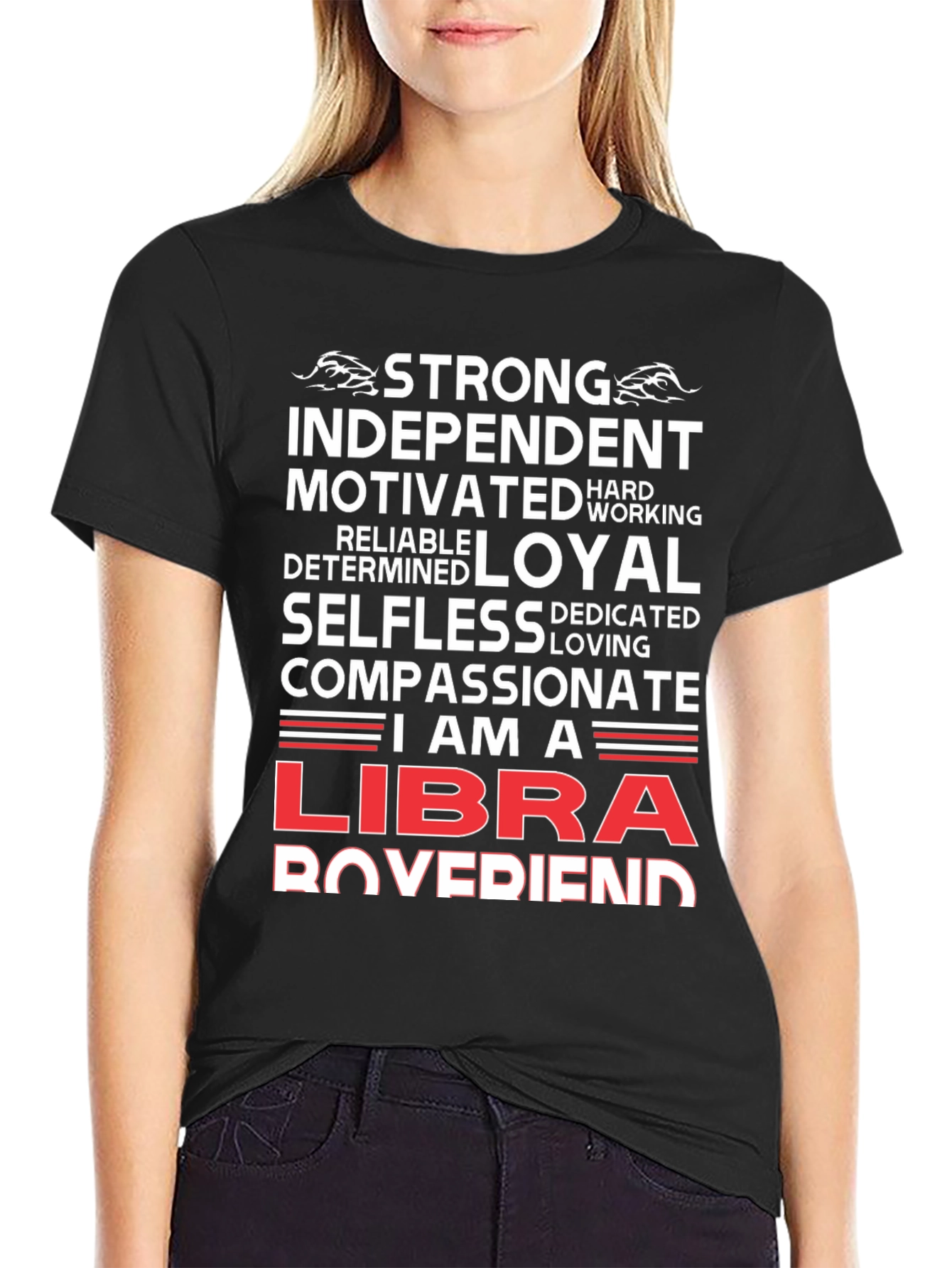 Strong Libra Boyfriend T-Shirt