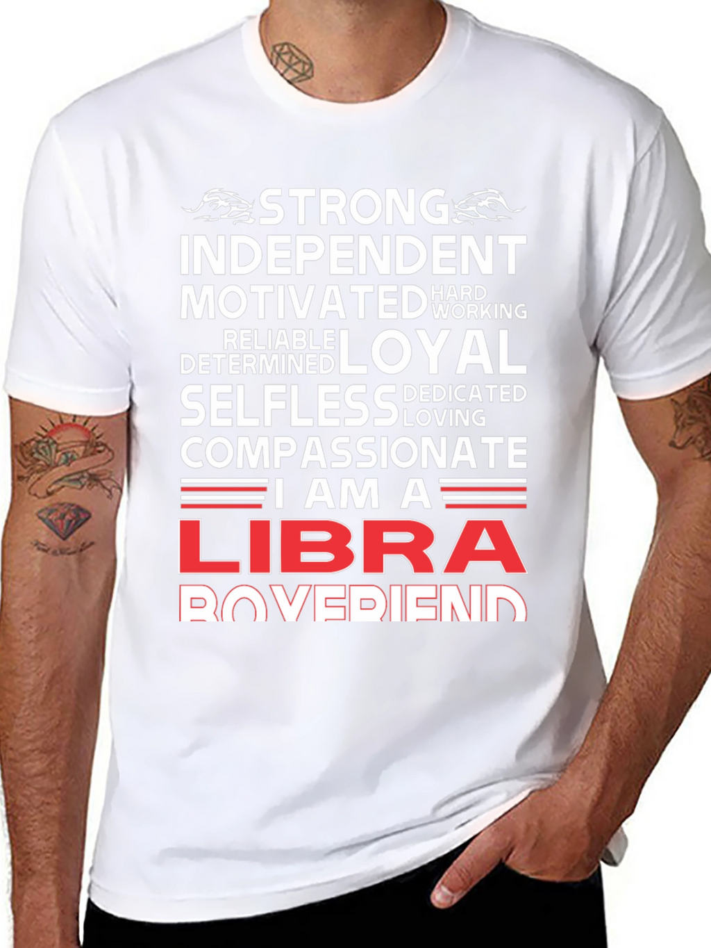 Strong Libra Boyfriend T-Shirt