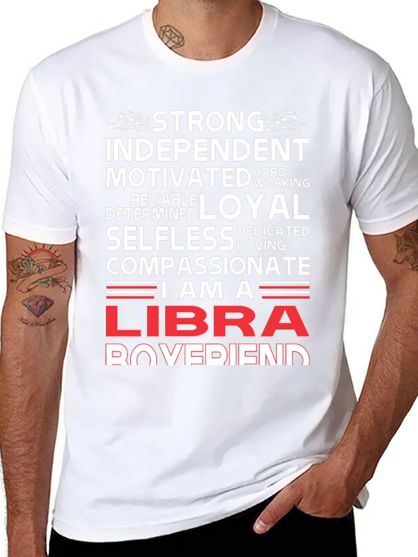 Strong Libra Boyfriend T-Shirt