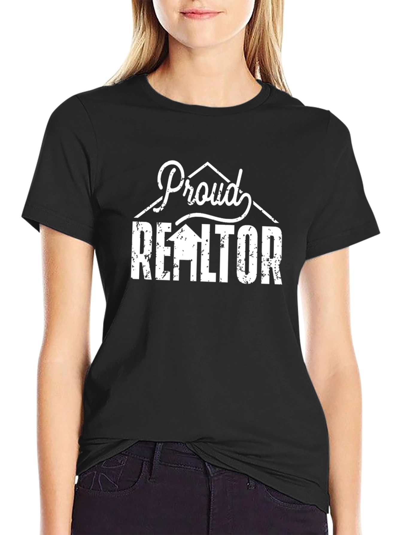 Proud Realtor Graphic T-Shirt - Black