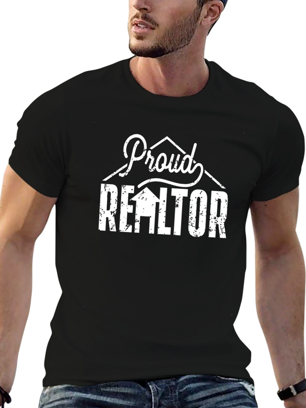 Proud Realtor Graphic T-Shirt - Black