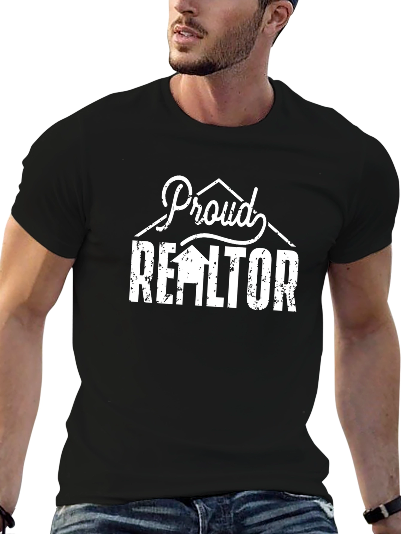 Proud Realtor Graphic T-Shirt - Black