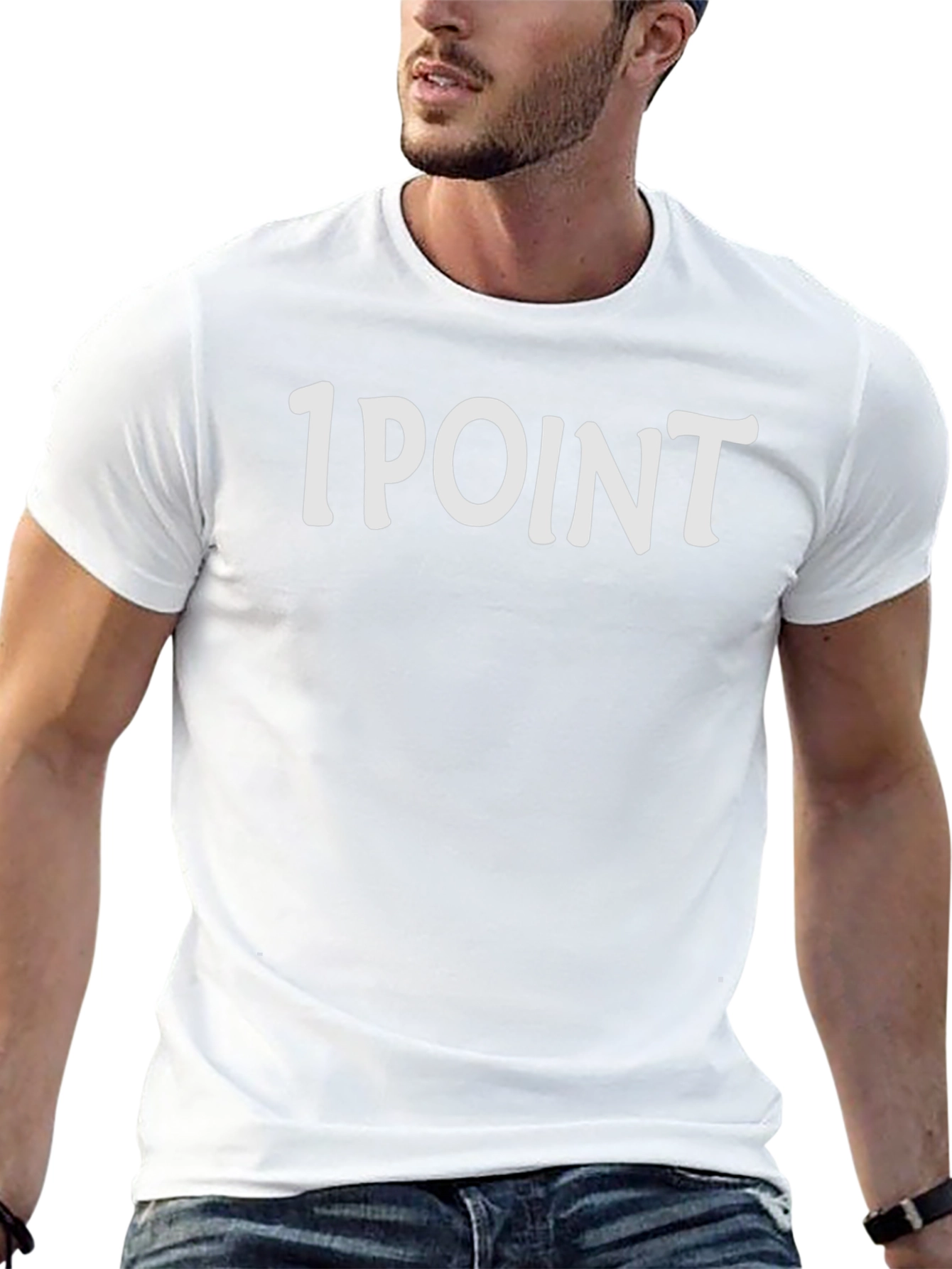 1 Point T-Shirt - Classic Black Cotton Tee