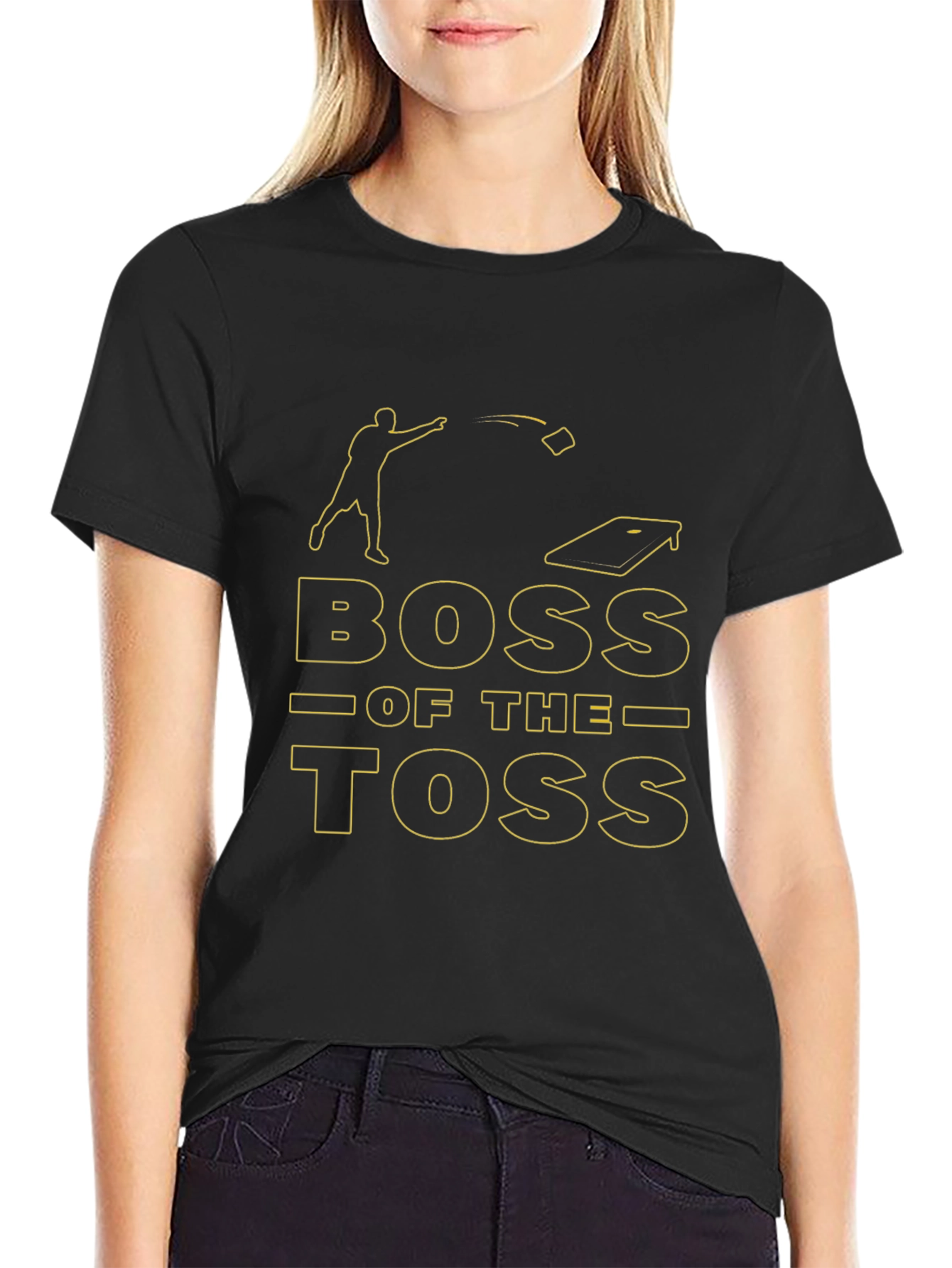 Boss of Toss Cornhole T-Shirt - Black