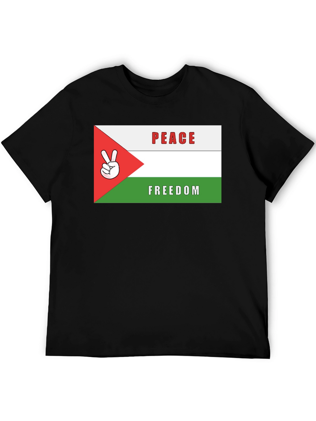 Peace & Freedom T-Shirt: Palestinian Flag Design