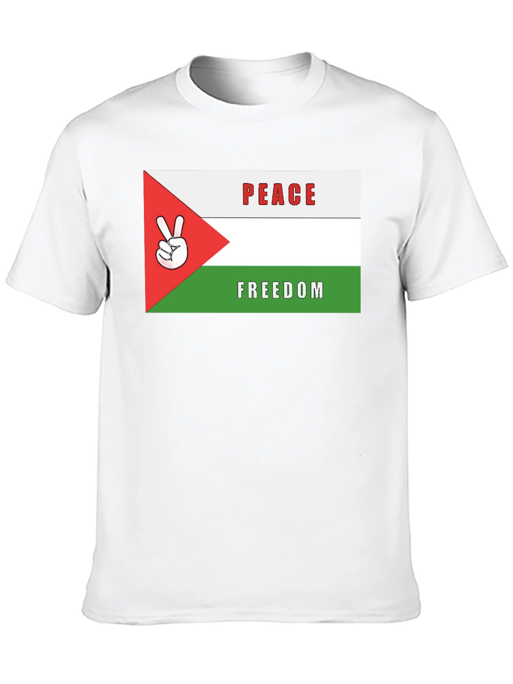 Peace & Freedom T-Shirt: Palestinian Flag Design