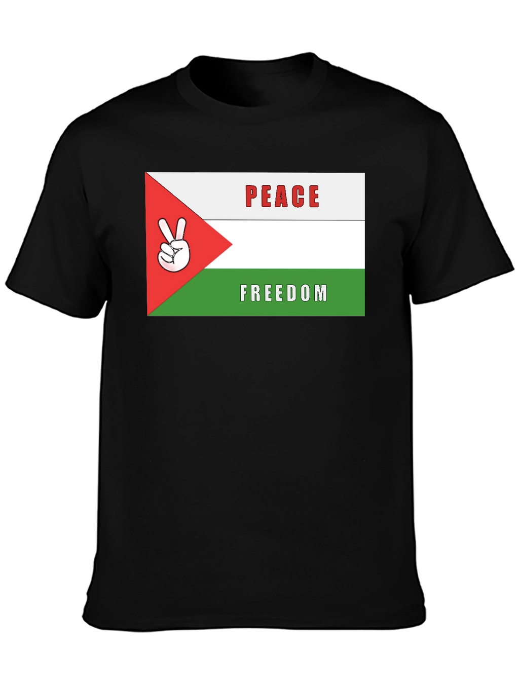 Peace & Freedom T-Shirt: Palestinian Flag Design
