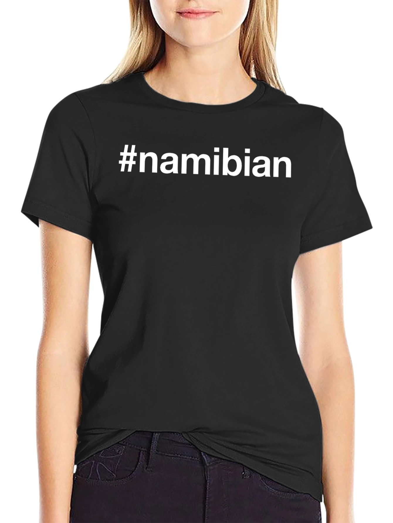 Namibian Pride Tee - Black Cotton Graphic T-Shirt