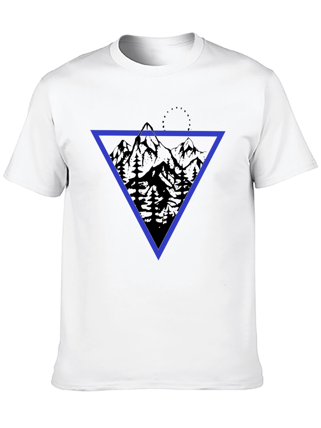Geometric Mountain Print T-Shirt