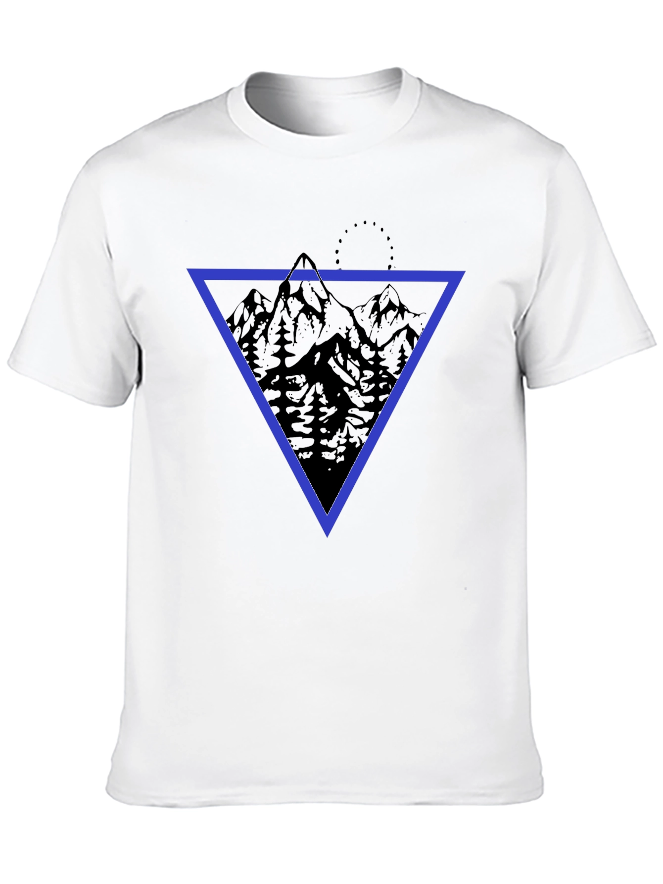 Geometric Mountain Print T-Shirt