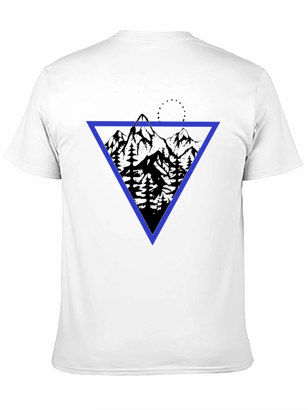 Geometric Mountain Print T-Shirt