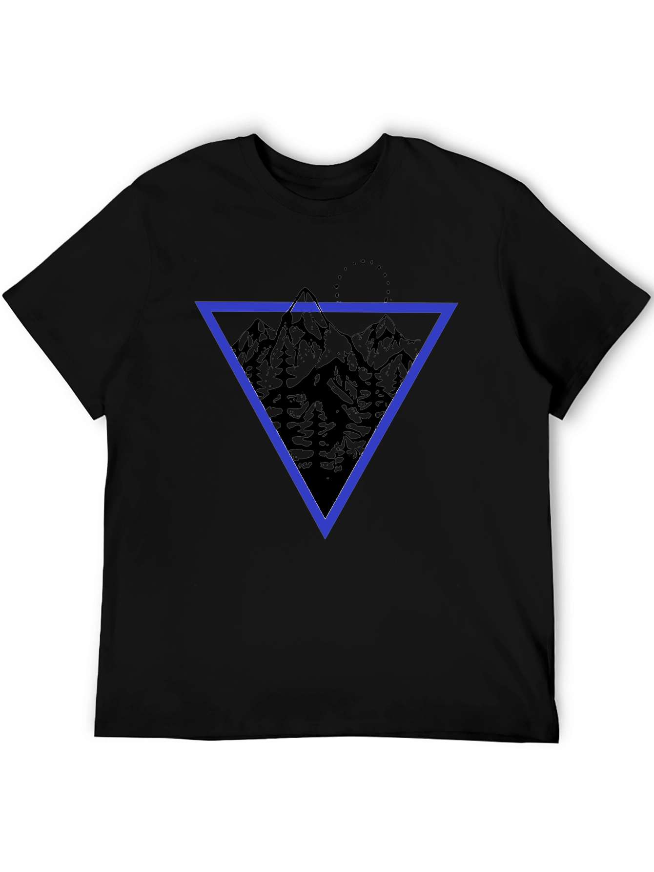 Geometric Mountain Print T-Shirt