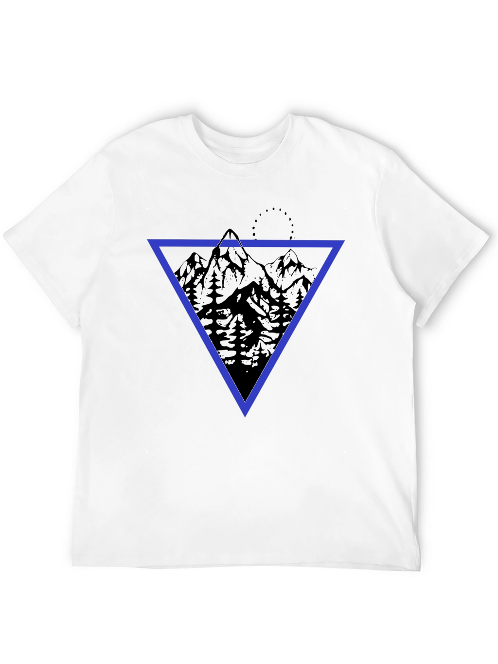 Geometric Mountain Print T-Shirt