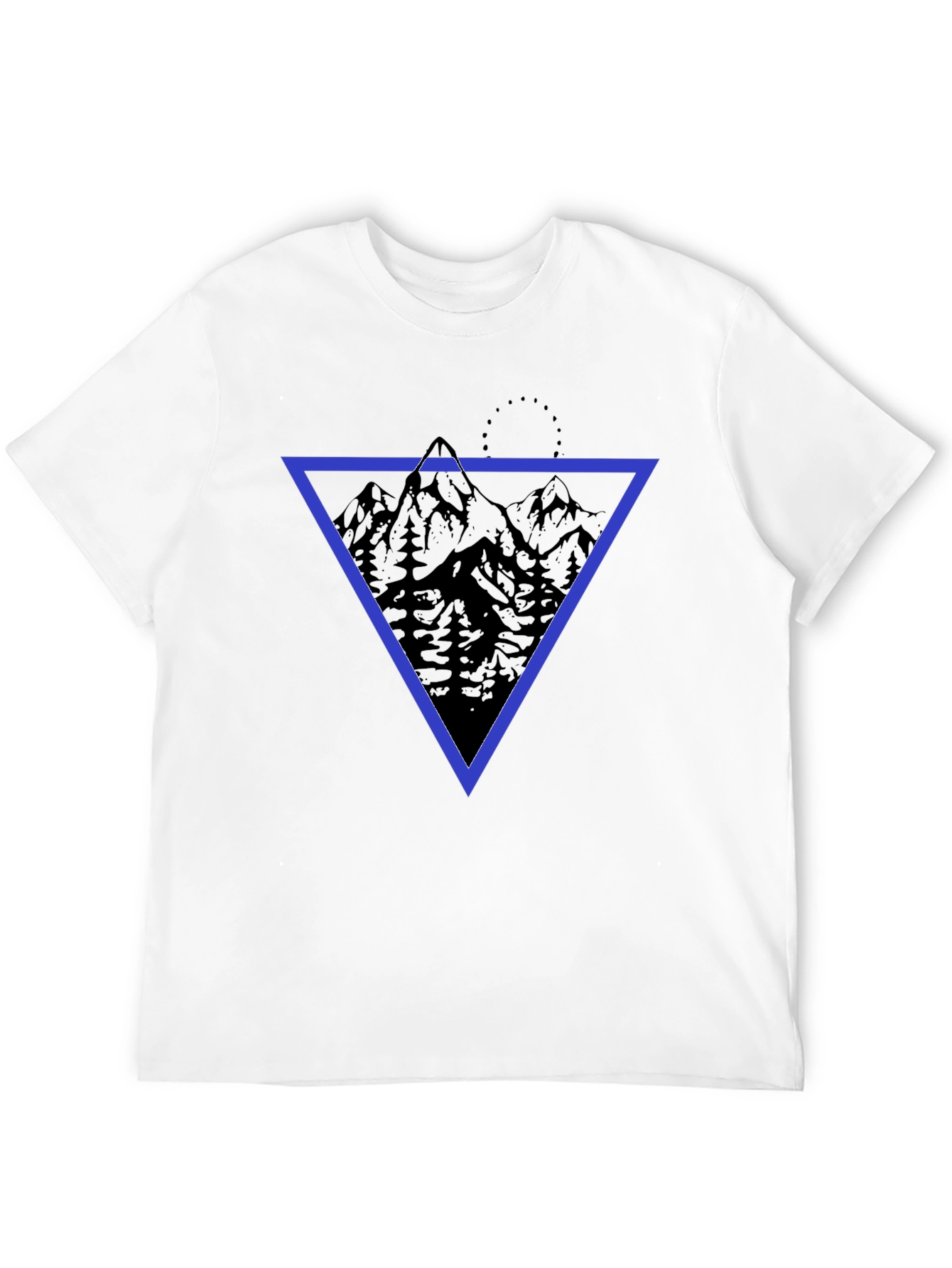 Geometric Mountain Print T-Shirt