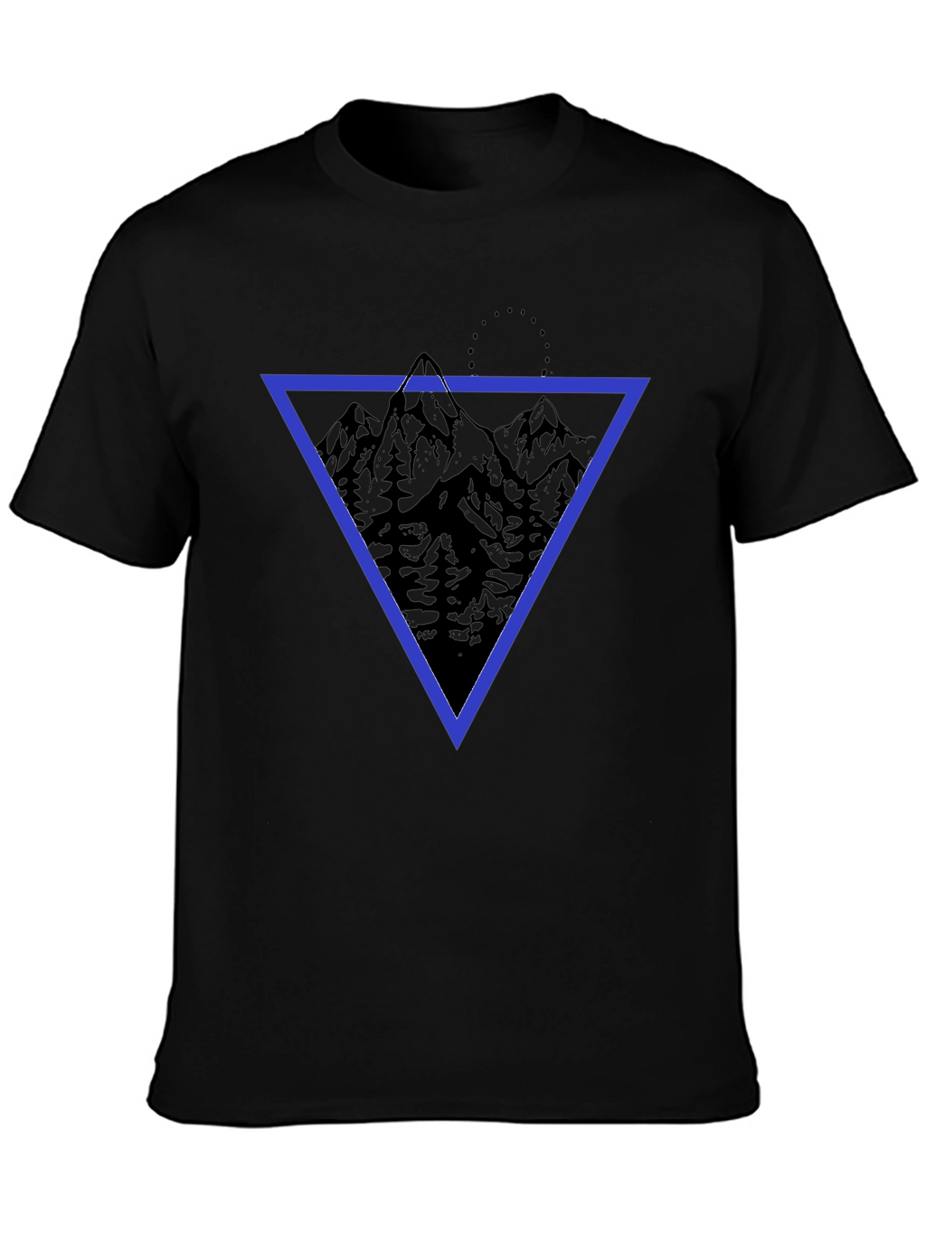 Geometric Mountain Print T-Shirt