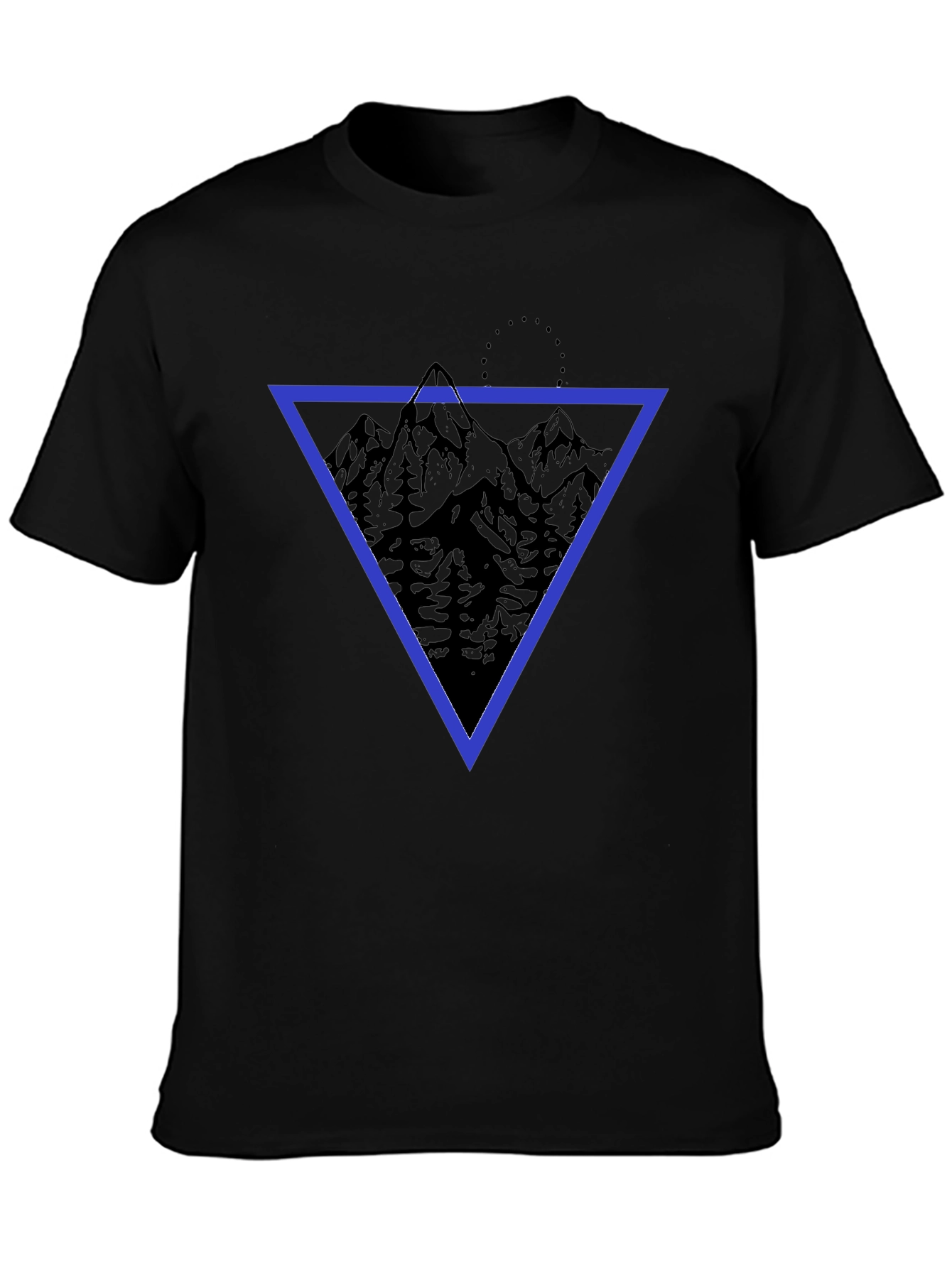 Geometric Mountain Print T-Shirt