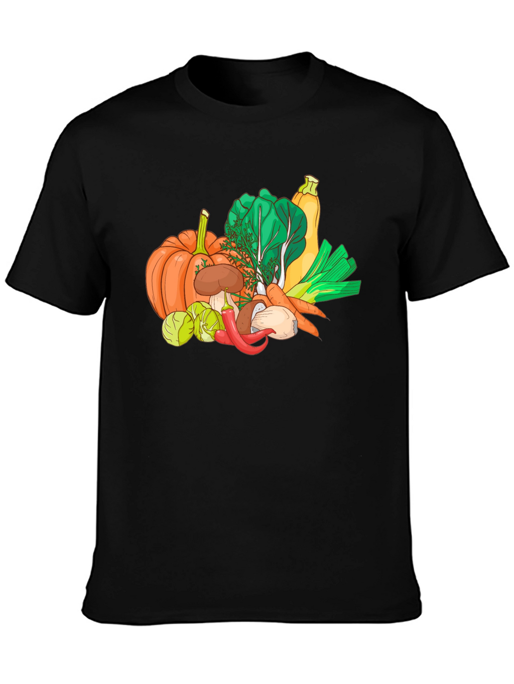 Vegetable Medley Graphic Tee - Black