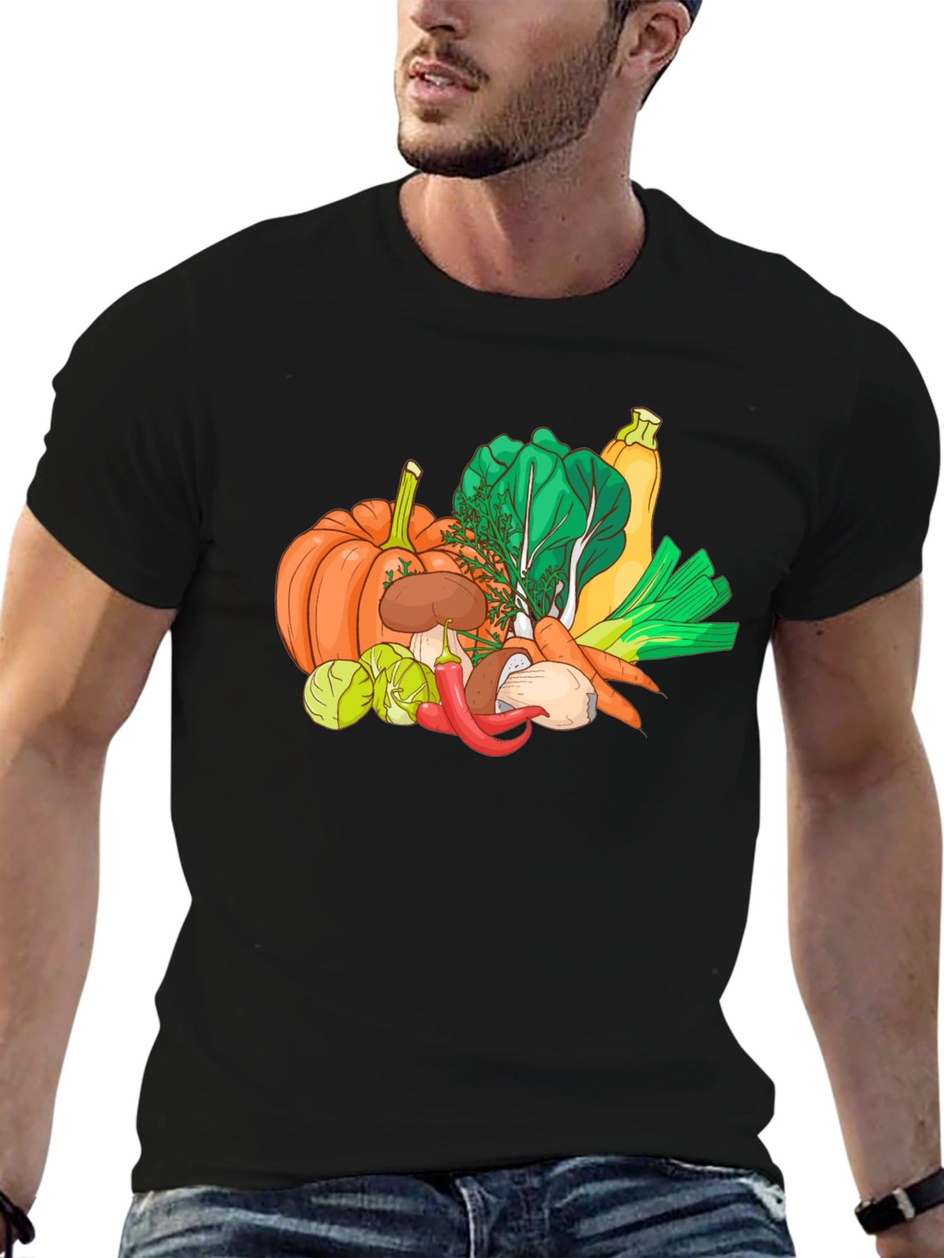 Vegetable Medley Graphic Tee - Black