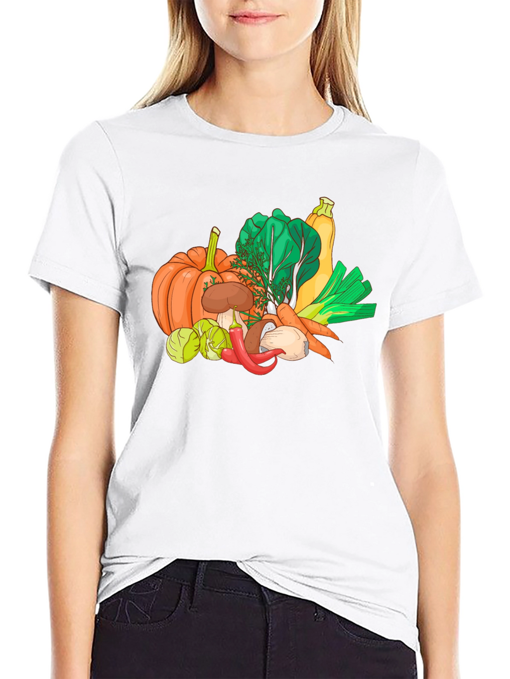 Vegetable Medley Graphic Tee - Black