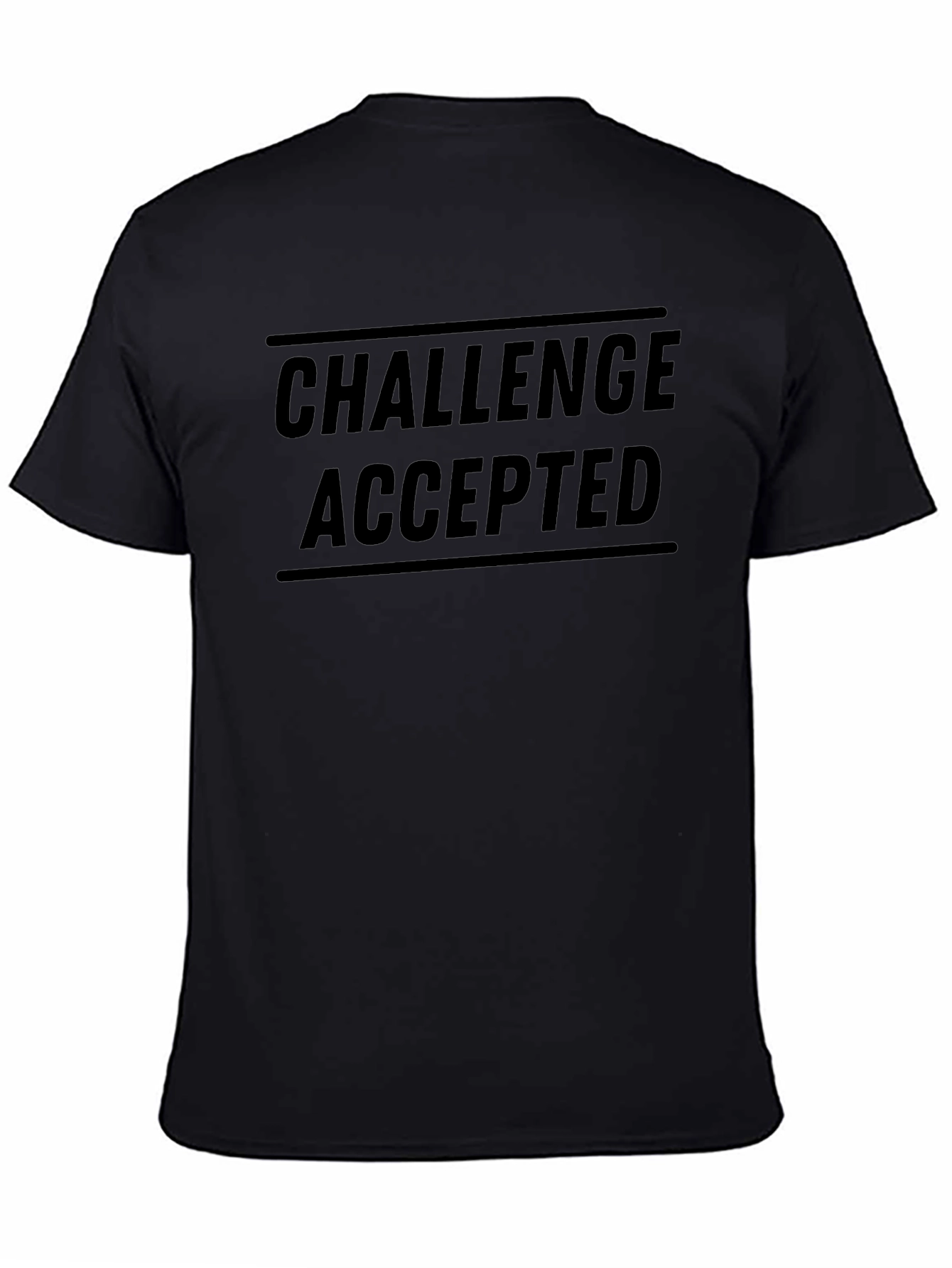 Challenge Accepted Black Graphic T-Shirt