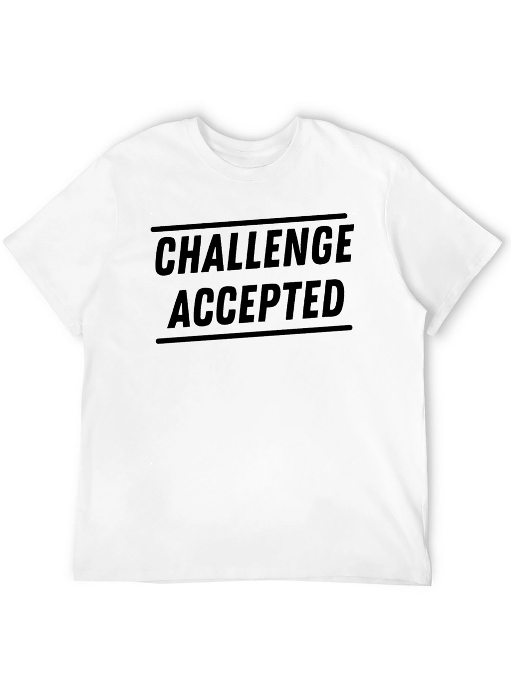 Challenge Accepted Black Graphic T-Shirt