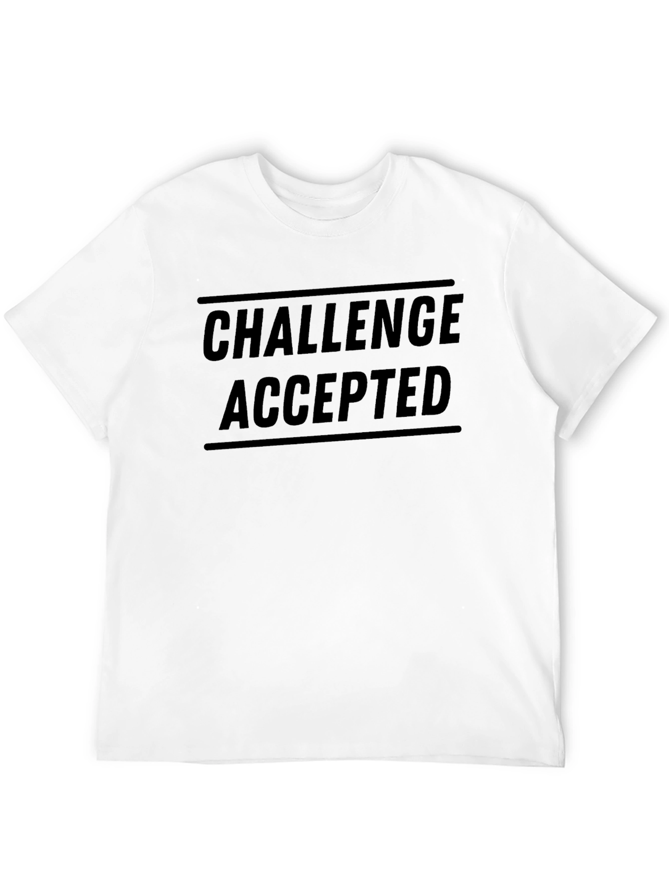 Challenge Accepted Black Graphic T-Shirt