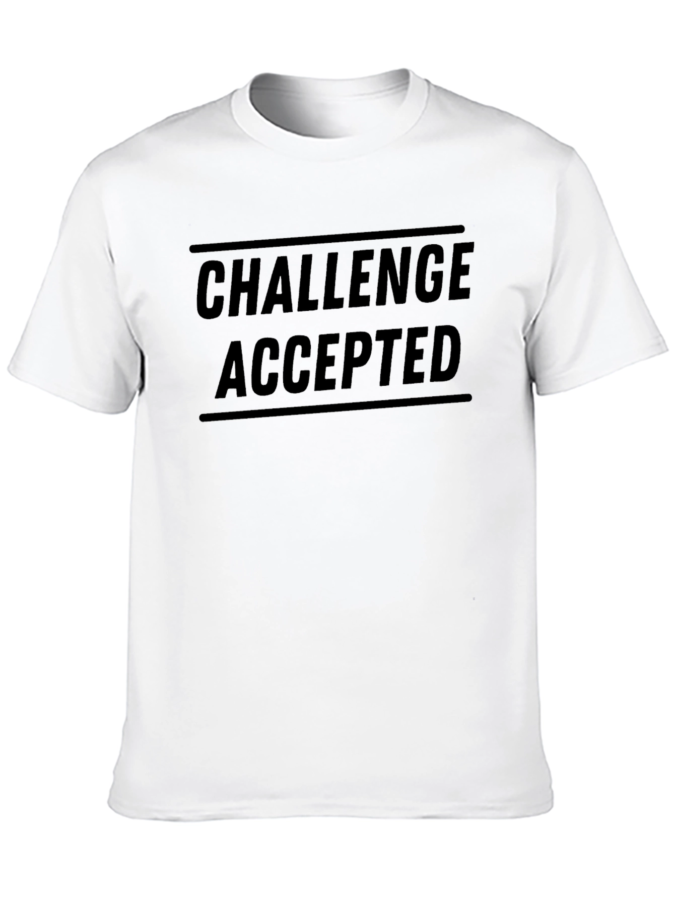 Challenge Accepted Black Graphic T-Shirt