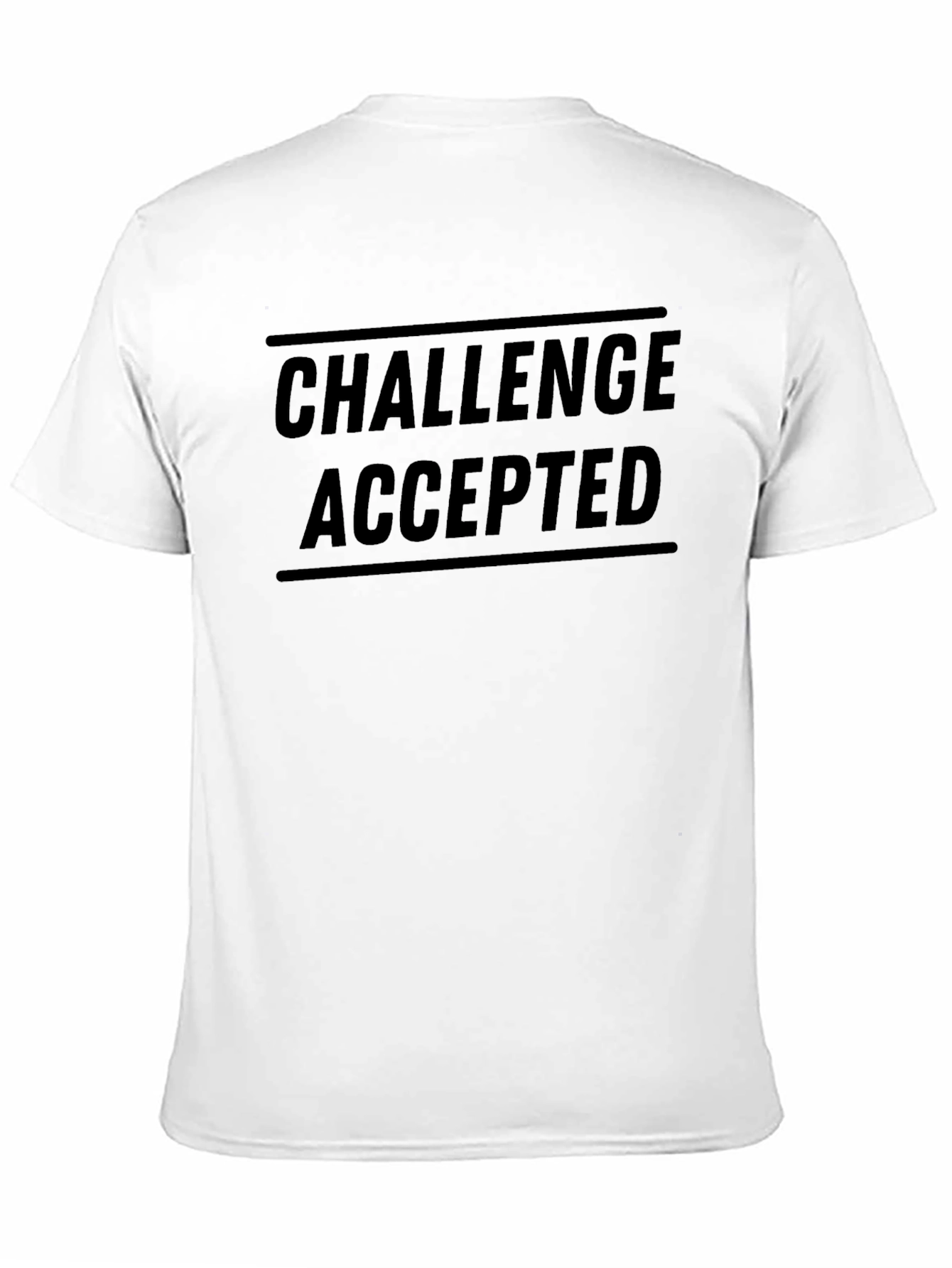 Challenge Accepted Black Graphic T-Shirt