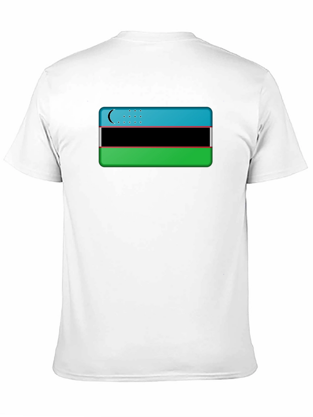 Uzbekistan Flag Graphic Tee - Black