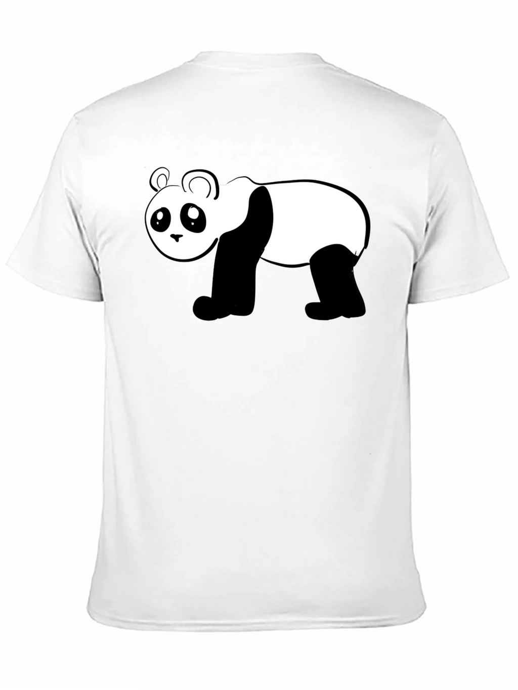 Cute Panda Graphic Black T-Shirt