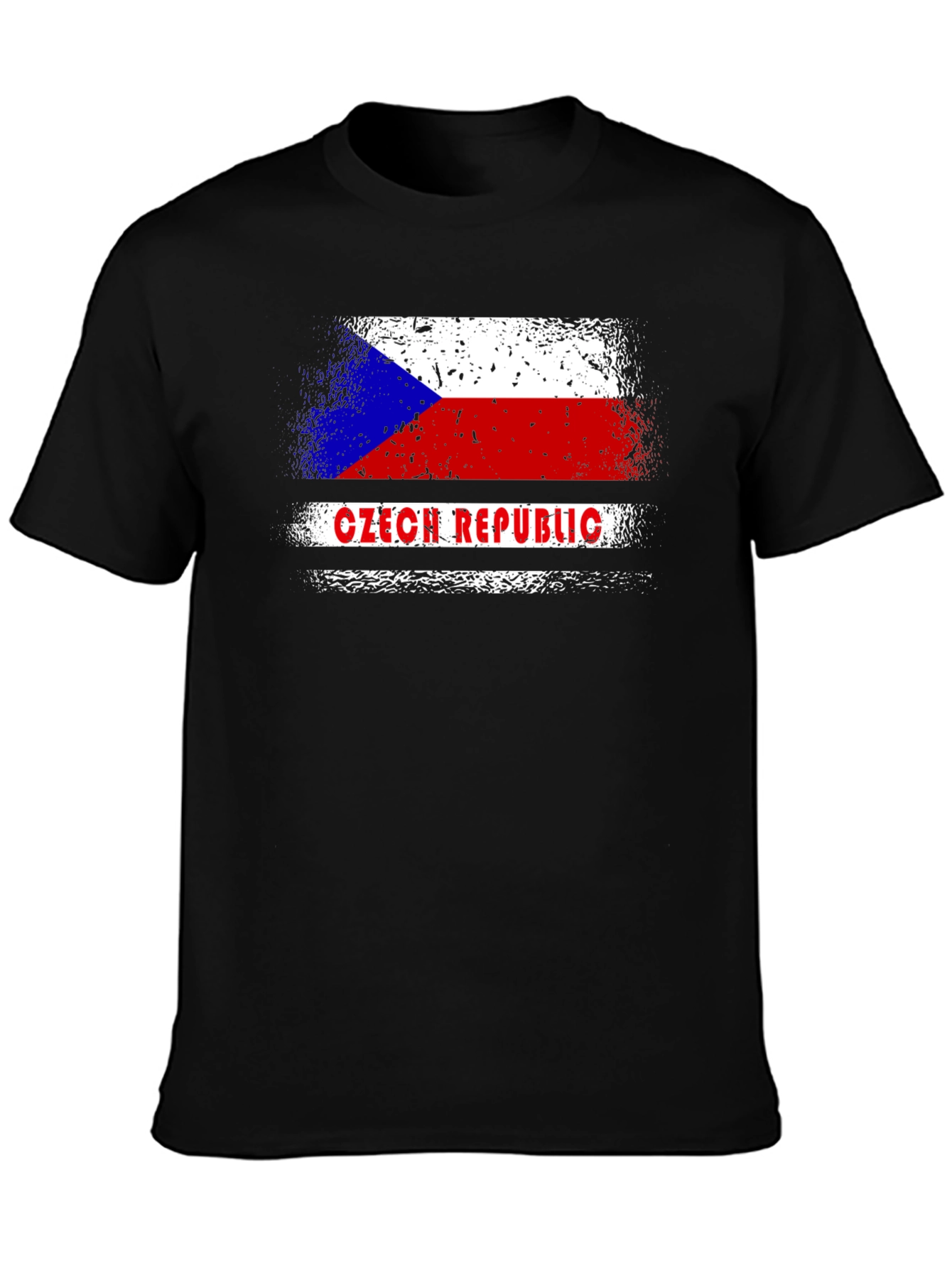 Czech Republic Flag T-Shirt - Distressed Graphic Tee