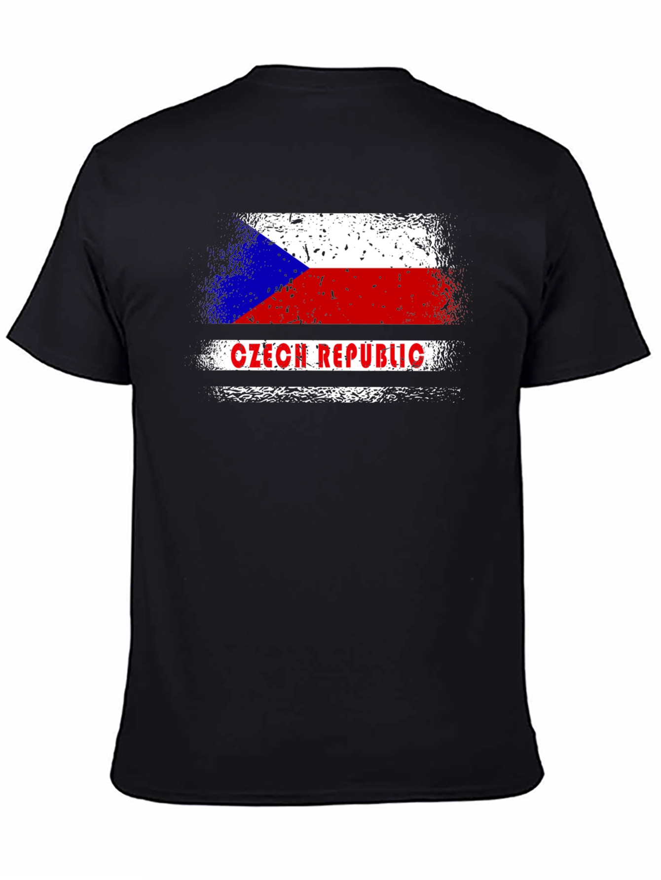 Czech Republic Flag T-Shirt - Distressed Graphic Tee