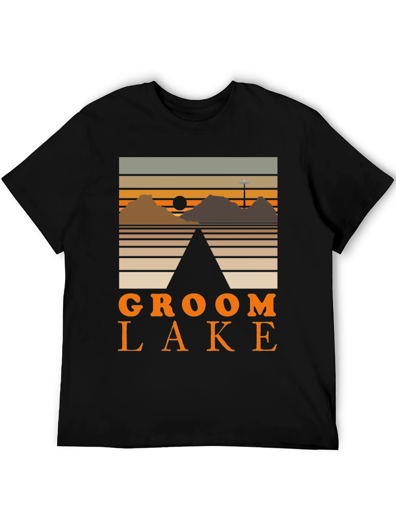 Groom Lake Graphic Tee - Retro Alien Conspiracy Shirt