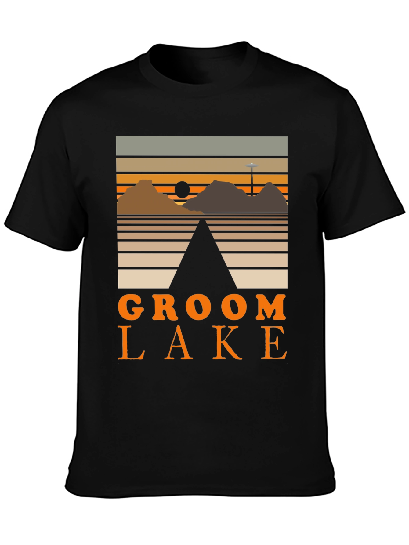 Groom Lake Graphic Tee - Retro Alien Conspiracy Shirt