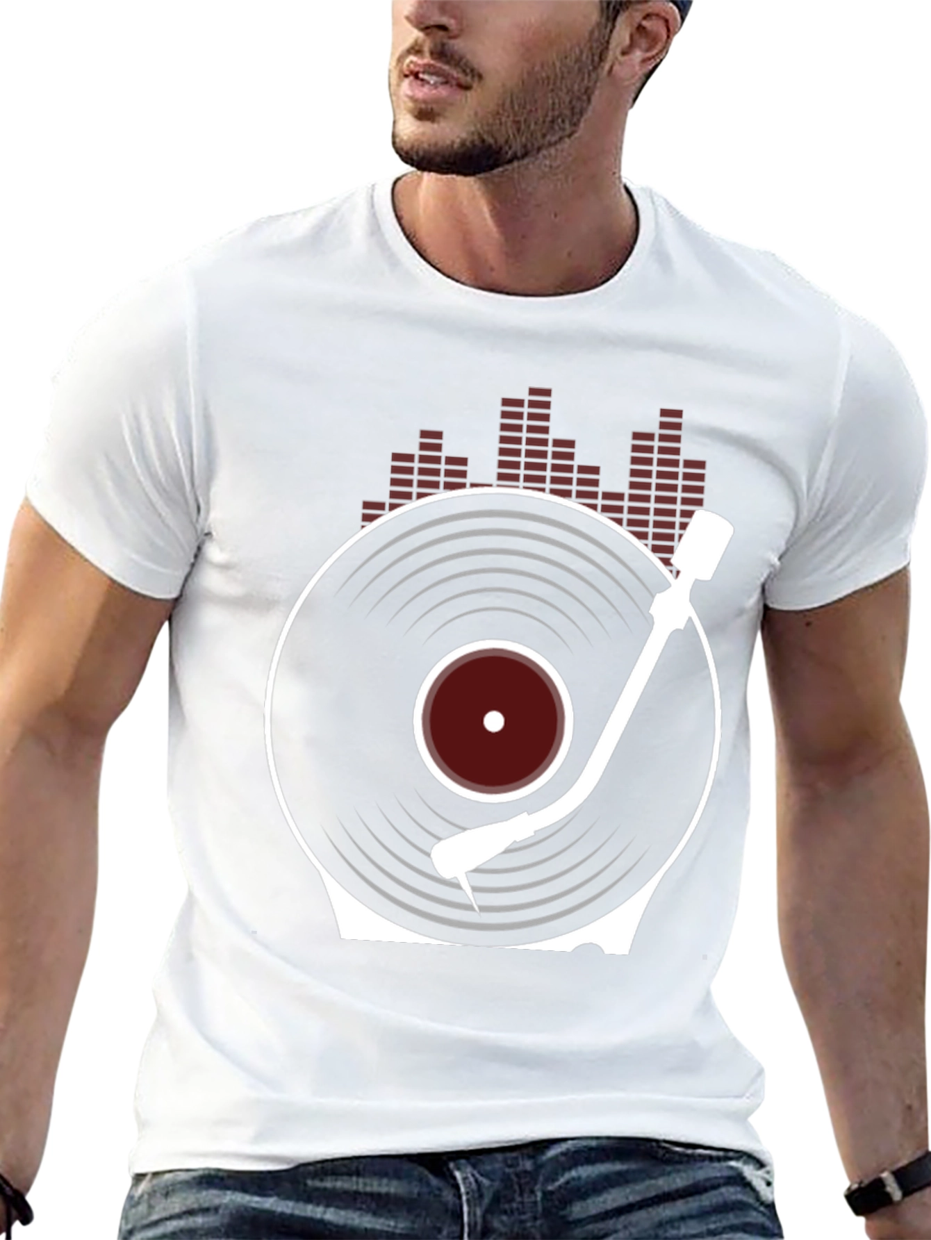 DJ Record Graphic T-Shirt - Black Music Tee