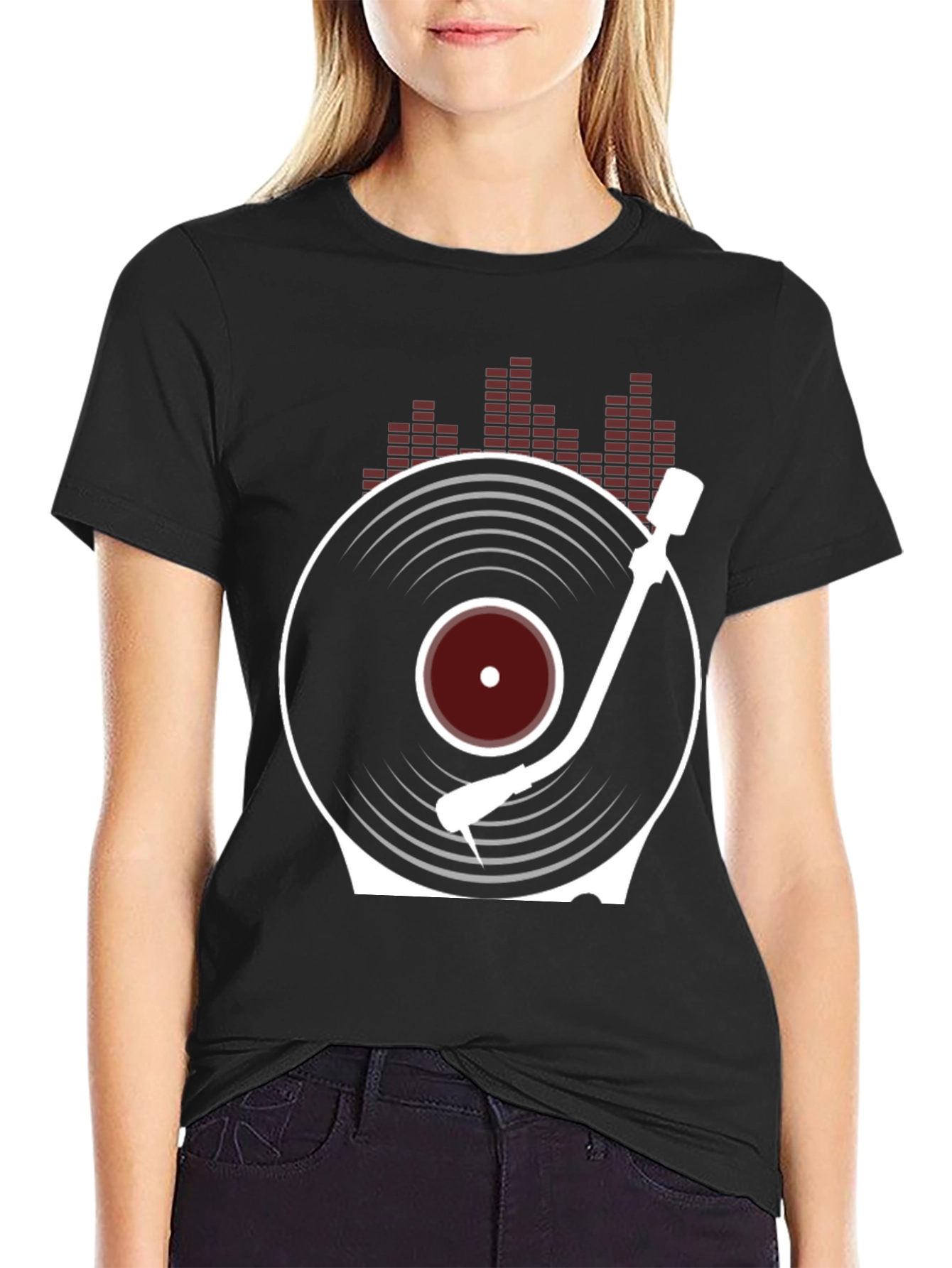 DJ Record Graphic T-Shirt - Black Music Tee