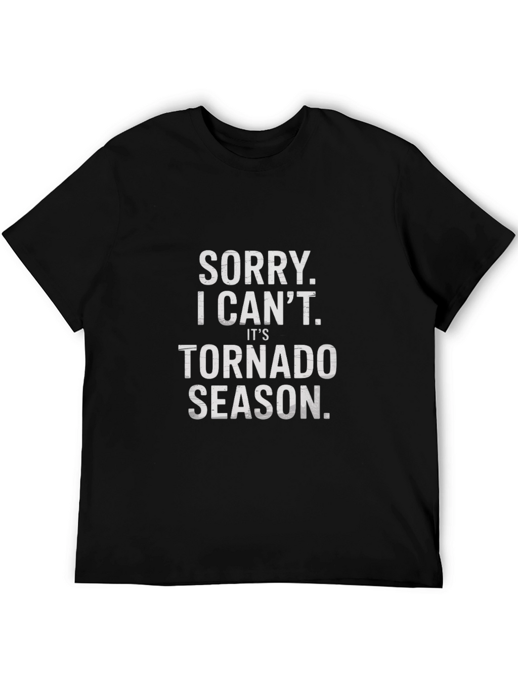 Funny Tornado Season Black T-Shirt