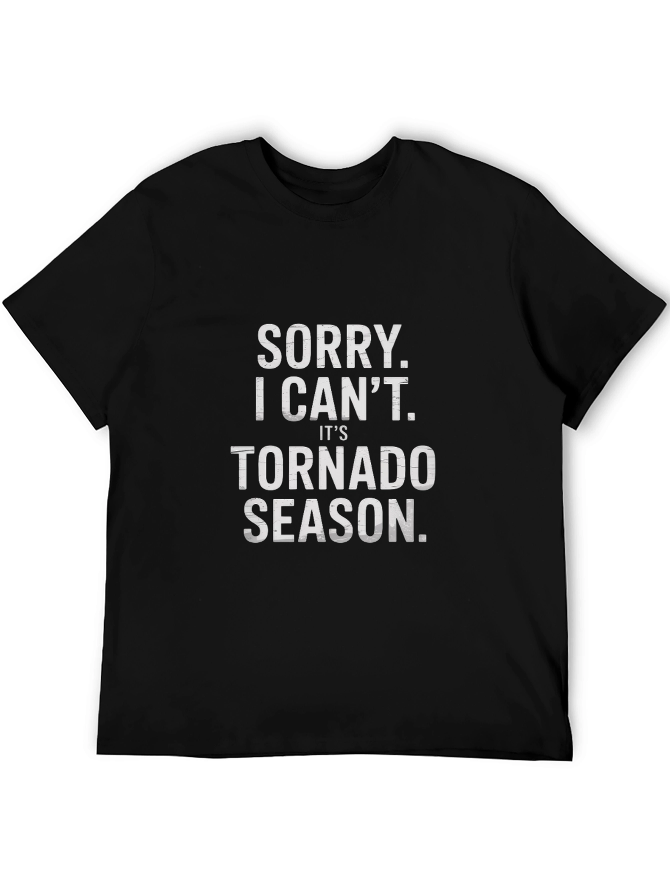Funny Tornado Season Black T-Shirt