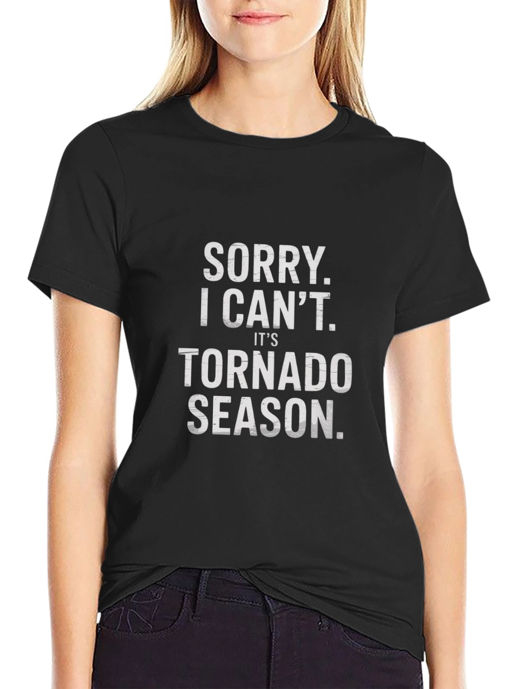Funny Tornado Season Black T-Shirt