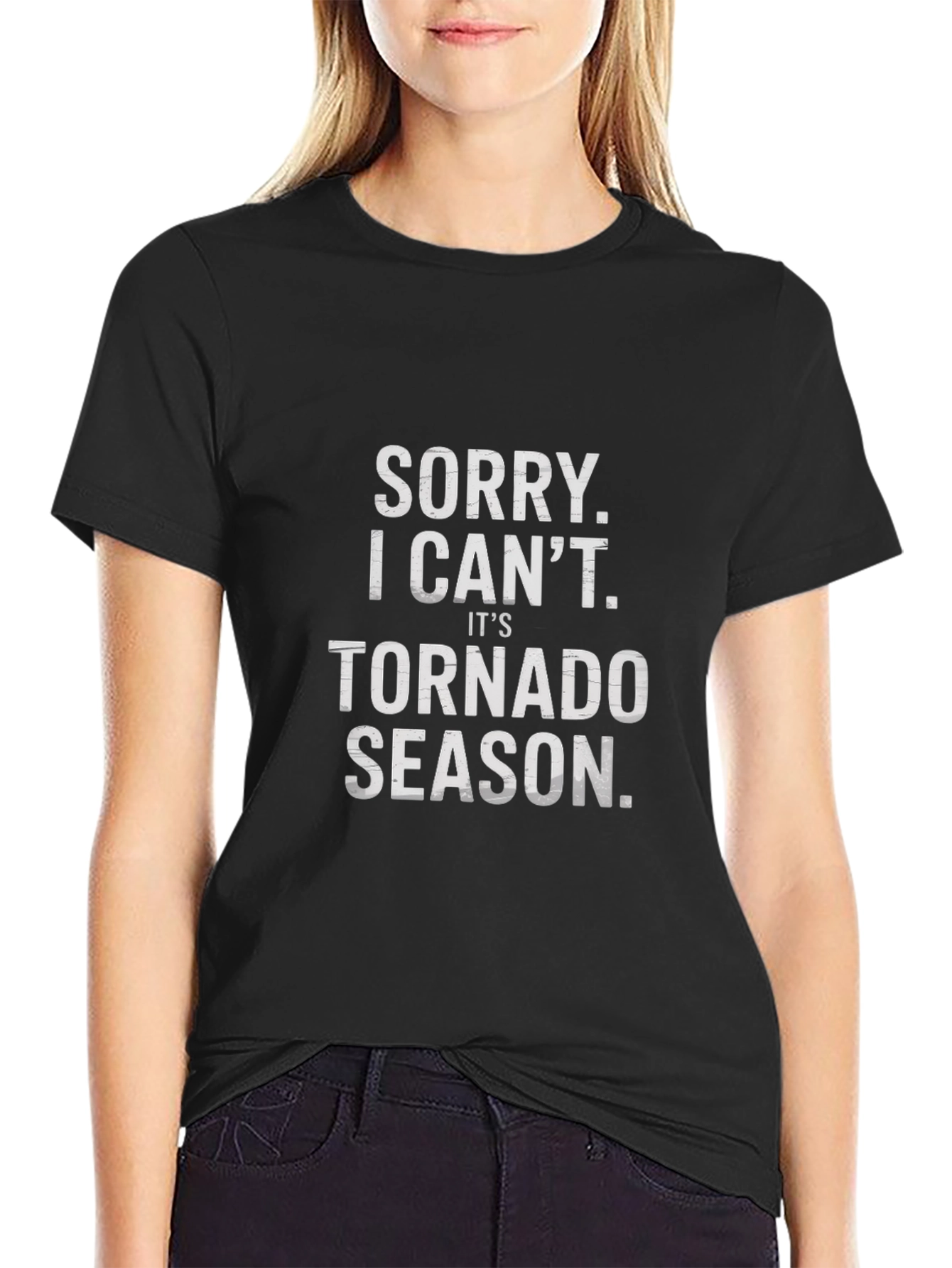 Funny Tornado Season Black T-Shirt